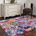 thumbnail image 3 of 2.7'x5' Area Rugs, Colorful Abstract Indoor Outdoor Area Rug for Living Room Bedroom, Modern Contemporary Oil Painted Washable Bathroom Rugs Kitchen Floor Carpet Mats Home Decor Aesthetic, 3 of 8