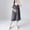 Gray, variant on BRGZLK Women's Maternity Midi Dress 2026 Summer Short Sleeve Crewneck Fake Two-Piece Dresses Lightweight Loose Comfortable Pullover Pregnancy Dresses Gray XXL