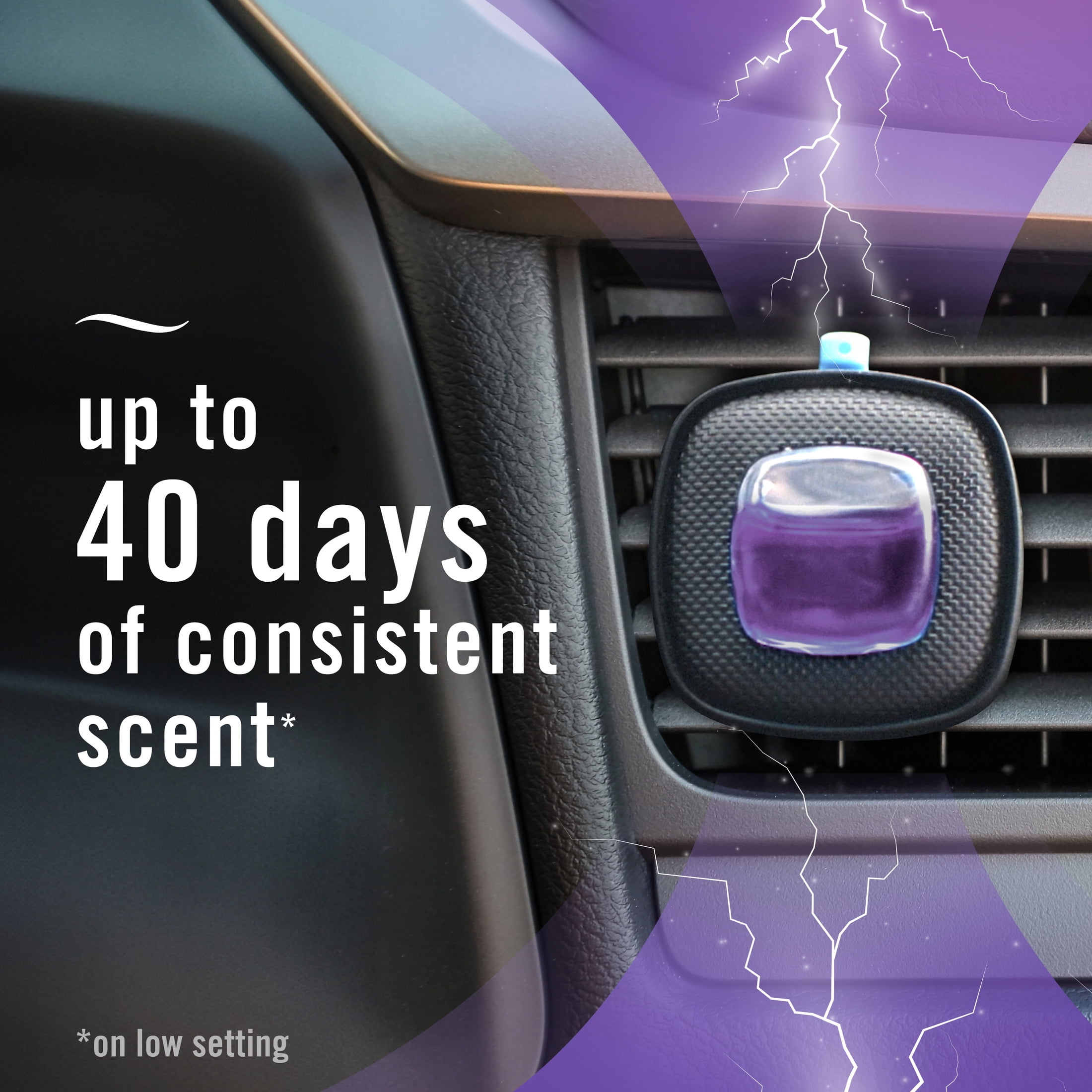 (2 pack) Febreze AUTO Car Vent Clip Air Freshener, Midnight Storm Scent, 2 Count
