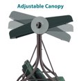 thumbnail image 5 of MCombo 3-Seat Outdoor Patio Swing Chair, Adjustable Backrest and Canopy 4068 (Green), 5 of 9