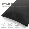 thumbnail image 5 of REGALWOVEN Soft Microfiber Pillowcases Set of 2 Pillowcases Standard Black 20"x26", 5 of 7