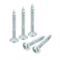 #8x1-1/4" Pocket Hole Screws, 200 pack Square Drive Self Tapping Wood Screws, Zinc Plated