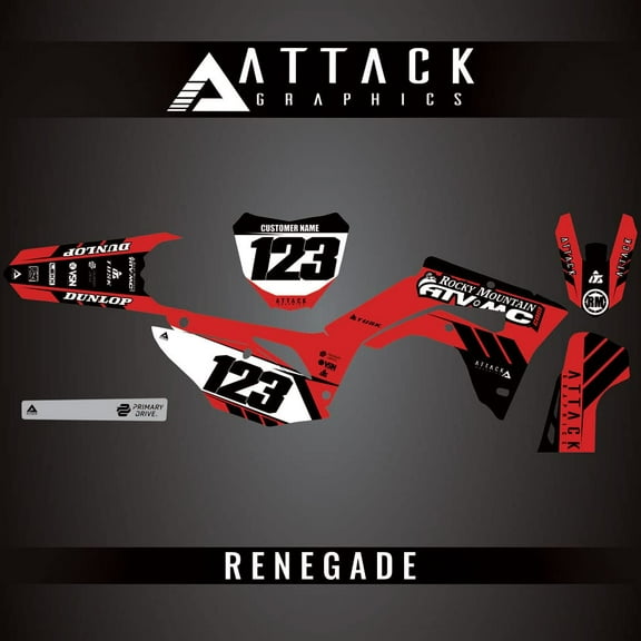 Attack Graphics Custom Renegade Complete Bike Graphics Kit for Honda CRF250RX 2019
