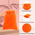 thumbnail image 3 of REGALWOVEN Velvet Gift Bag Drawstring Pouches for Jewelry, Wedding, Party, Christmas, Valentine's Day Orange 2x2.8 Inch, 3 of 7