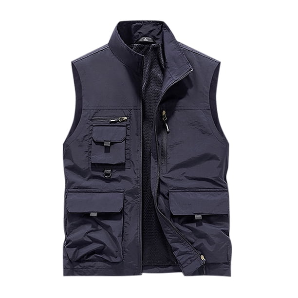 LOVZFMLL Jackets for Men's Work Clothes Jacket Solid Color Stand