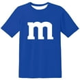 thumbnail image 4 of Rvwovn Letter M Costume T-Shirt for Men Funny Graphic Short Sleeve Tee for Adults and Team Matching, 4 of 4