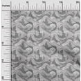 thumbnail image 2 of oneOone Cotton Jersey Gray Fabric Asian Japanese Wave Craft Projects Decor Fabric Printed By The Yard 58 Inch Wide, 2 of 4