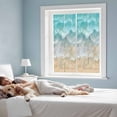 thumbnail image 3 of Summer Coastal Window Privacy Film Teal Beach Ocean Wave Decorative Glass Window Film UV Blocking Static Cling Non-Adhesive Sticker Covering for Home Door 17.7 x 39.3 inches, 3 of 7