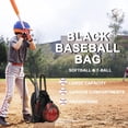 thumbnail image 2 of Drawstring Baseball Bag For Boys And Girls, Foldable Softball Backpack Gym Bag, T-Ball & Bat Bag With Detachable Ball Mesh Bag For Football Basketball Holds Bat, Helmet Holder, Gloves, 2 of 5