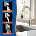 thumbnail image 2 of CADOVE Pull-Down Kitchen Faucet Head - 3-Function Sink Sprayer, 15 Adapters, Brushed Nickel, Compatible with Moen, 2 of 7