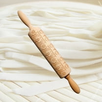 LEORX Holiday Rolling Pin Wood Baking 1Pack