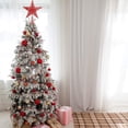 thumbnail image 6 of GoXteam Christmas Tree Toppers, Glitter Red Star Tree Topper Lighted with LED Warm White Lights for Xmas Tree Decorations, Holiday Party Indoor Decor, 6 of 7