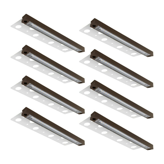 GKOplus 12 Inch LED Hardscape Lighting, Low Voltage Paver Wall Step Lights, 22pcs LED Chips for Even Light Distribution, 2700K Warm White, 12V AC/DC (8-Pack)