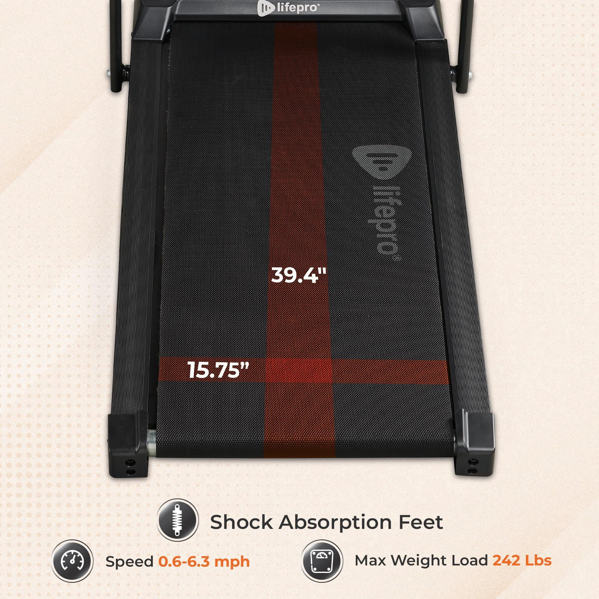 Lifepro Trademil Portable Walking Pad Under Desk Mini Treadmill - Black