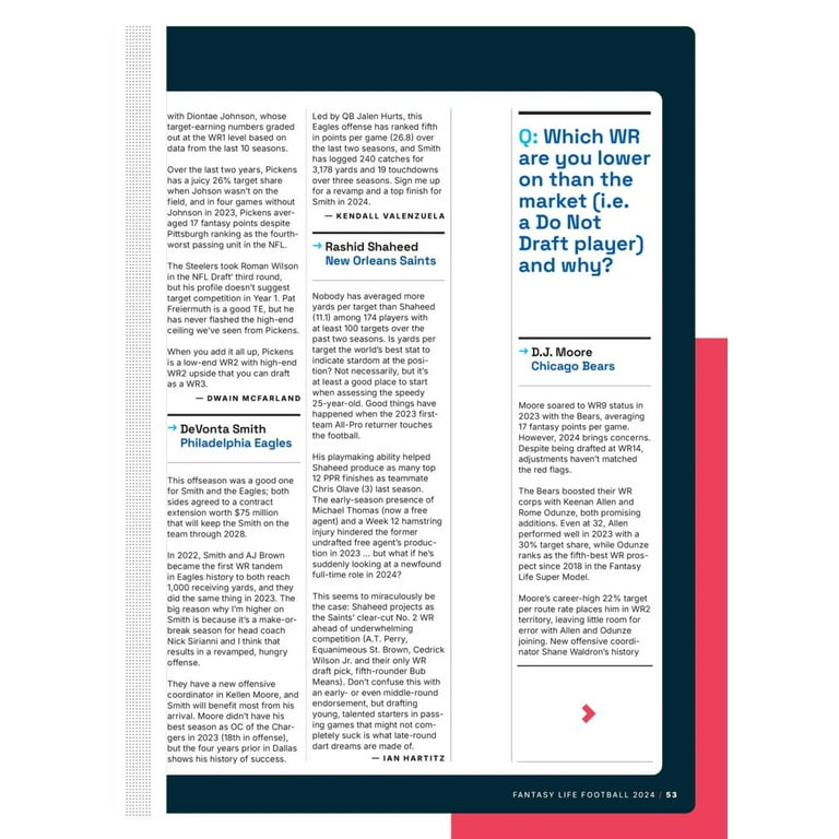 Matthew Berry Fantasy Life - Fantasy Football 2024: 250+ Rankings 