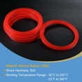 thumbnail image 3 of Unique Bargains Rondelle Plate en Caoutchouc de Silicone DN100 de 4 Pieds Connecteur Rapide Joint Rouge, Lot de 5, 3 of 5