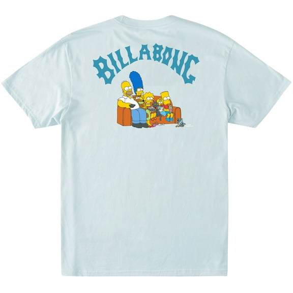 Simpsons Family Couch Short Sleeve T-Shirt [Coastal Blue]