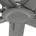 thumbnail image 3 of Hunter 72 inch Outdoor or Indoor Ceiling Fan without Light - Ceiling Fan with Wall Control, For Patio, Garage, or Porch, Quiet, Standard Mount, 7 Blades - Downtown 51591, Matte Silver, 3 of 17