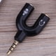 thumbnail image 4 of Adaptador divisor en U de 2 vías para auriculares con conector de audio estéreo de 35 mm JShteea  El nuevo, 4 of 5