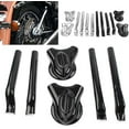 thumbnail image 4 of Motorcycle Rear Swingarm Axle Covers Kit 6Pcs for Harley for Softail FXST FLSTC FXS FLS FLSTF FLSTFB FLSTN(Black), 4 of 5
