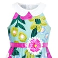 thumbnail image 4 of Girls Dress White Collar Floral Hawaiian Holiday Vintage Sundress 8 Years, 4 of 6