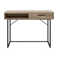 thumbnail image 1 of CorLiving Fort Worth Brown Engineered Wood Grain Finish Adult Desk with Steel Base, 1 of 9
