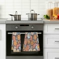 thumbnail image 4 of Yayeee 100% Cotton Hand Towels for Bathroom 16" x 28" Soft Absorbent Kitchen Towel, Colorful Flowers, 4 of 7
