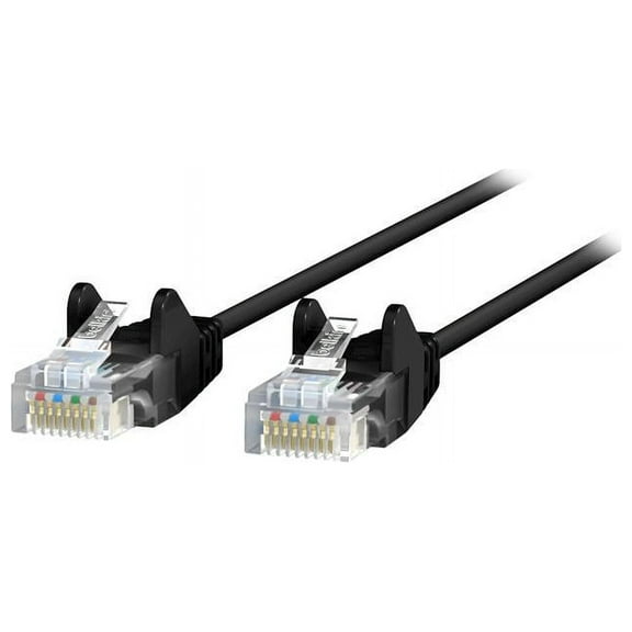 Belkin CE001B50-BLK-S 50 ft. Cat 6 Black 28 AWG UTP Snagless Patch Network Cable