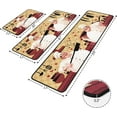 thumbnail image 2 of Chef Kitchen Rugs and Mats Non-Skid Washable for Floor, Red Fat Chef Kitchen Decor and Accessories Kitchen Mat Set of 3, 17"x30"+17"x47"+17"x59", 2 of 6