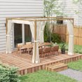 thumbnail image 2 of Outsunny Auvent Rétractable pour Pergola 10 x 10 Pi avec Moustiquaires Latérales, 2 of 10