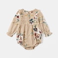 thumbnail image 4 of IBTOM CASTLE Mommy and Me Dresses Outfits Floral Sling Family Matching Romper V Neck Clothes Suit Set for Mother and Daughter XL Khaki Floral, 4 of 8