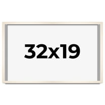 32x19 Frame White Wheat Solid Wood Picture Frame | Moulding Width 0.75 Inches | Interior Depth 0.5
