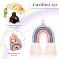 thumbnail image 3 of 3 Pieces Boho Rainbow Car Charm Tassel Rainbow Car Diffuser Cute Car Air Freshener Essential Oil Diffuser Hand Hanging Car Accessories Decorative Car Interior (Bright Colors), 3 of 5