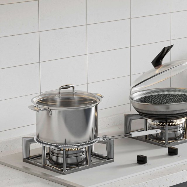 POINTERTECK Stainless Steel Heat Diffuser with Handle Even Heat Flame Reducer Simmer Plate Flame Guard for Gas Top and Electric Stove