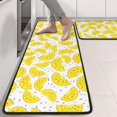 thumbnail image 2 of Kitchen Rugs Sets Of 2,Yellow Lemon Fruit Slices White Pattern Anti Fatigue Kitchen Mat Rugs Non Slip Washable,Decorative Kitchen Floor Mats for Kitchen,Sink,Laundry,17"x47"+17"x47", 2 of 5