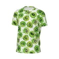 thumbnail image 6 of Wukai Green Kiwi Print Men's Short-Sleeved Mesh T-Shirt,Quick-Dry Short Sleeve Workout T-Shirt-X-Small, 6 of 8