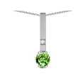 thumbnail image 2 of Star K � Round 6mm Simulated Green Tourmaline Bar Pendant Necklace, 2 of 9
