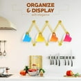 thumbnail image 4 of Accordion Style Wood Expandable Rack Hat, Cap, Belt, Umbrella Coffee Mug Wall Wooden Pegs 1 Pack, 4 of 6