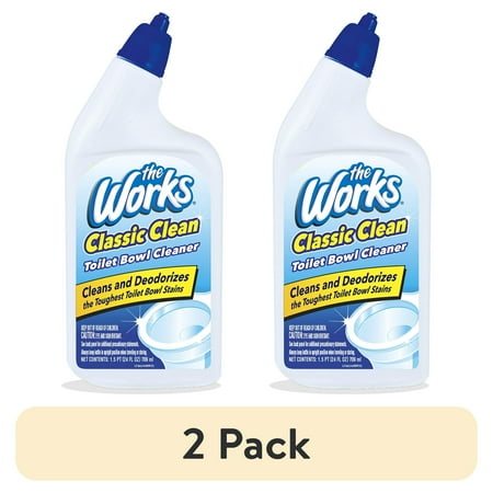 (2 pack) The Works Classic Clean Liquid Toilet Bowl Cleaner 24 floz
