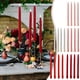 thumbnail image 1 of Velas Cónicas Verdes Largas - Paquete de 4 Velas de Cera Mixta para Bodas, Fiestas y Festividades - Velas Decorativas Rojas, Rosas y Blancas de 25 Cm (9,84 Pulgadas) - Tamaño 2 X 2 X 25 Cm, 1 of 6
