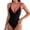 Black Womens One-Piece Swimsuits, variant on BSDJILFG Womens Petite One-Piece Swimsuits Cross Back V-Neck Adjustable Straps Double Support Slimming Bathing Suit