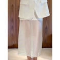 thumbnail image 4 of Women'S Sheer High Waist Skirt Fashion Chic Casual Office Midi Pencil Skirt Elegant See Through White M, 4 of 8