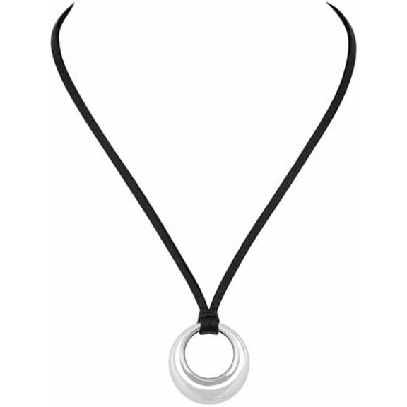 Gothic Boho Black O Ring Choker Necklace, Black Choker, Boho Goth Necklace, Christmas Jewelry Gift For Women