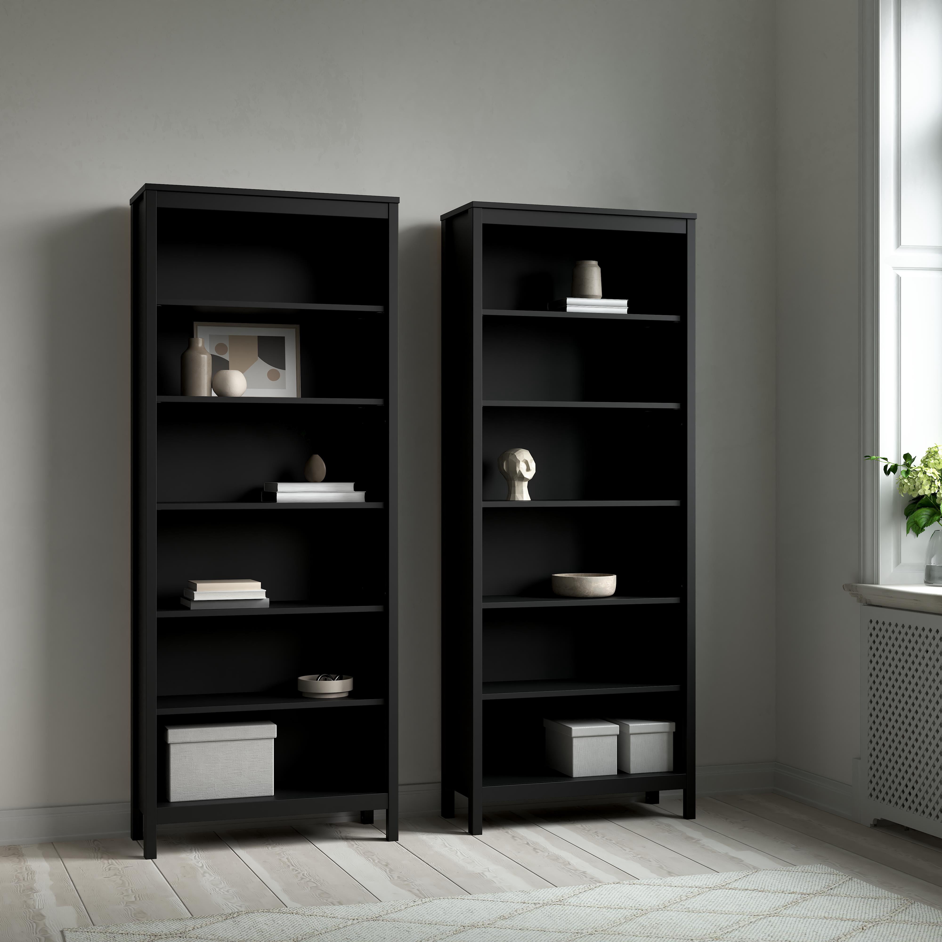 Tvilum Madrid 2-Piece Bookcase Set, Matte Black