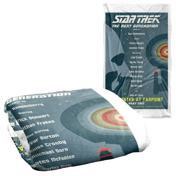 Star Trek The Next Generation Season 1 Episode 1 Silky Touch Super Soft Throw Blanket 36" x 58"