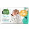 seventh generation baby diapers for sensitive skin, plain unprinted, newborn, 144 count (packaging may vary)