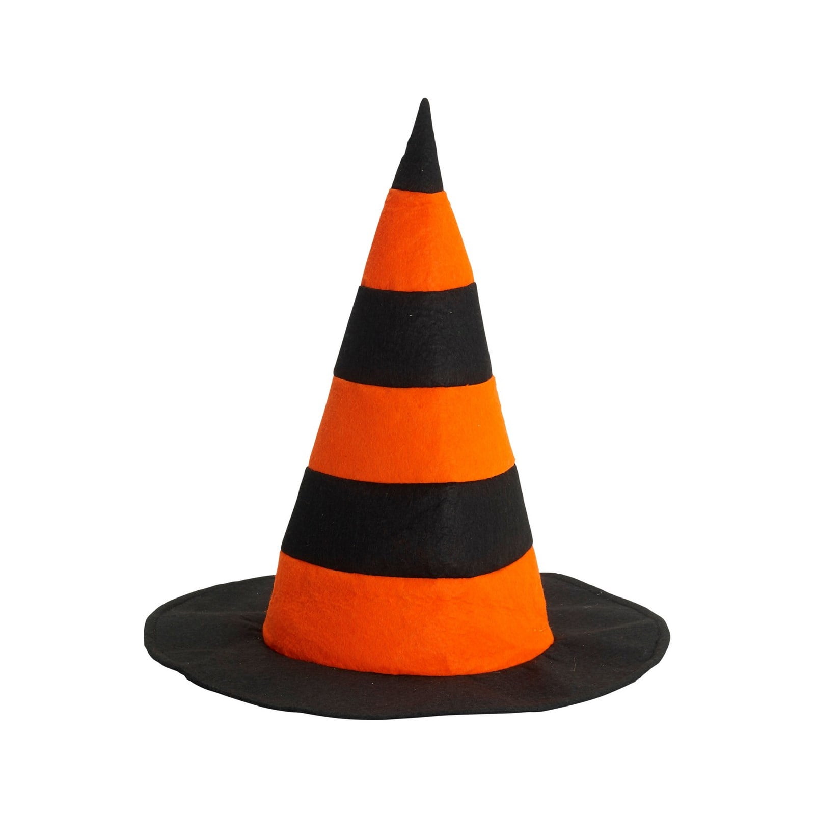 Halloween Striped Witch Hat - Orange And Black - Walmart.com