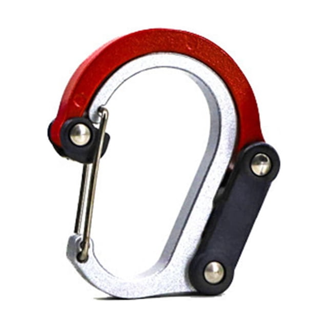 Mosquetón al aire libre plegable 360 grados camping hebilla accesorios Rojo Greeniant