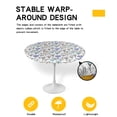 thumbnail image 2 of Round Tablecloth with Elastic Tuil Dandelion Flowers Plants Waterproof Stain-proof Table Cover Wipeable Fitted Table Cloths for 55"-60" Round Tables Dining Kitchen, 2 of 6