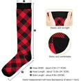 thumbnail image 3 of GZHJMY Buffalo Plaid Compression Socks, Women Men Long Stocking (20-30mmHg), Travel Knee High Stockings for Athletic Sports,Running,Cycling,Nursing, 3 of 7